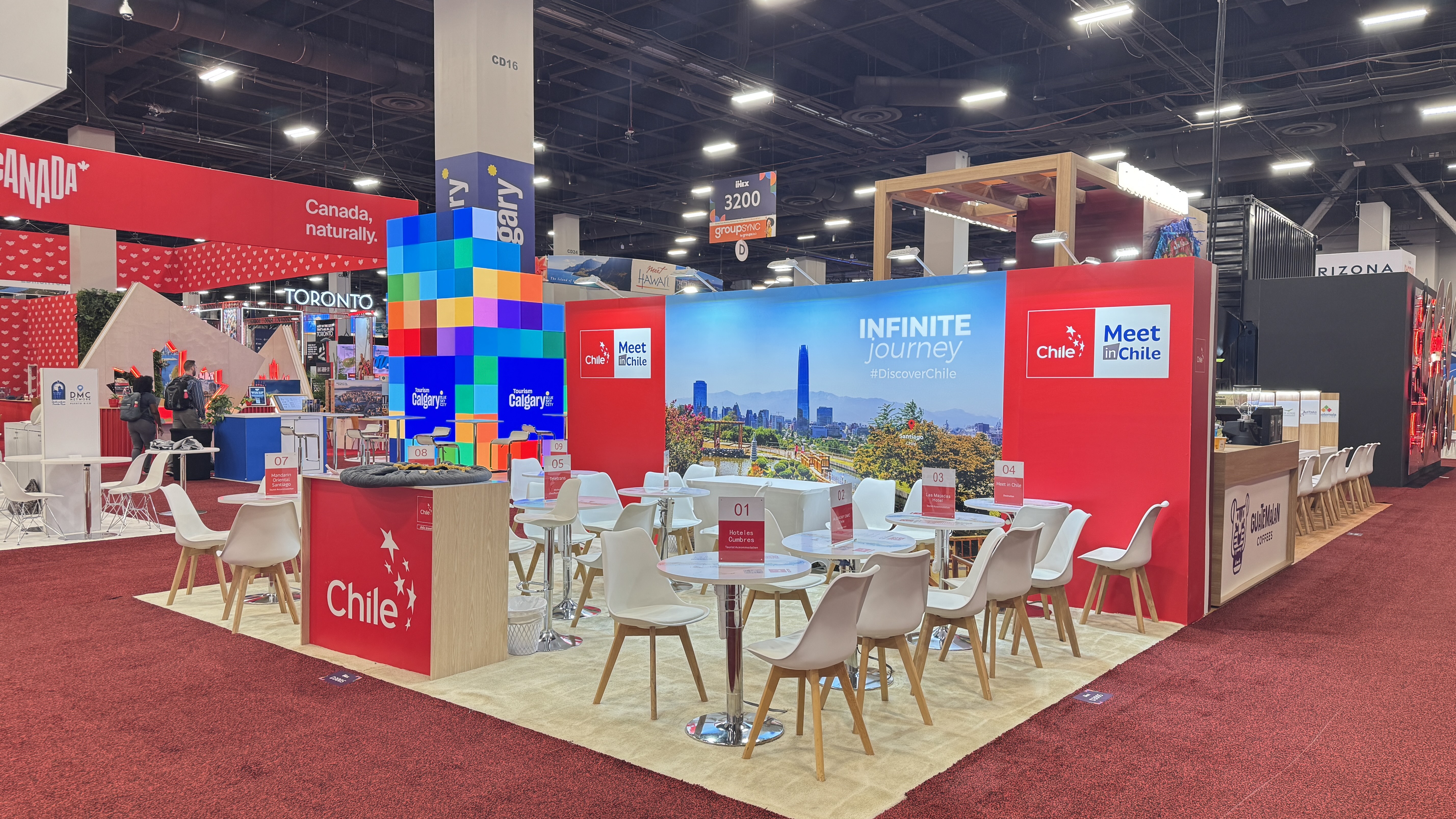Chile Pavilion stand at IMEX America
