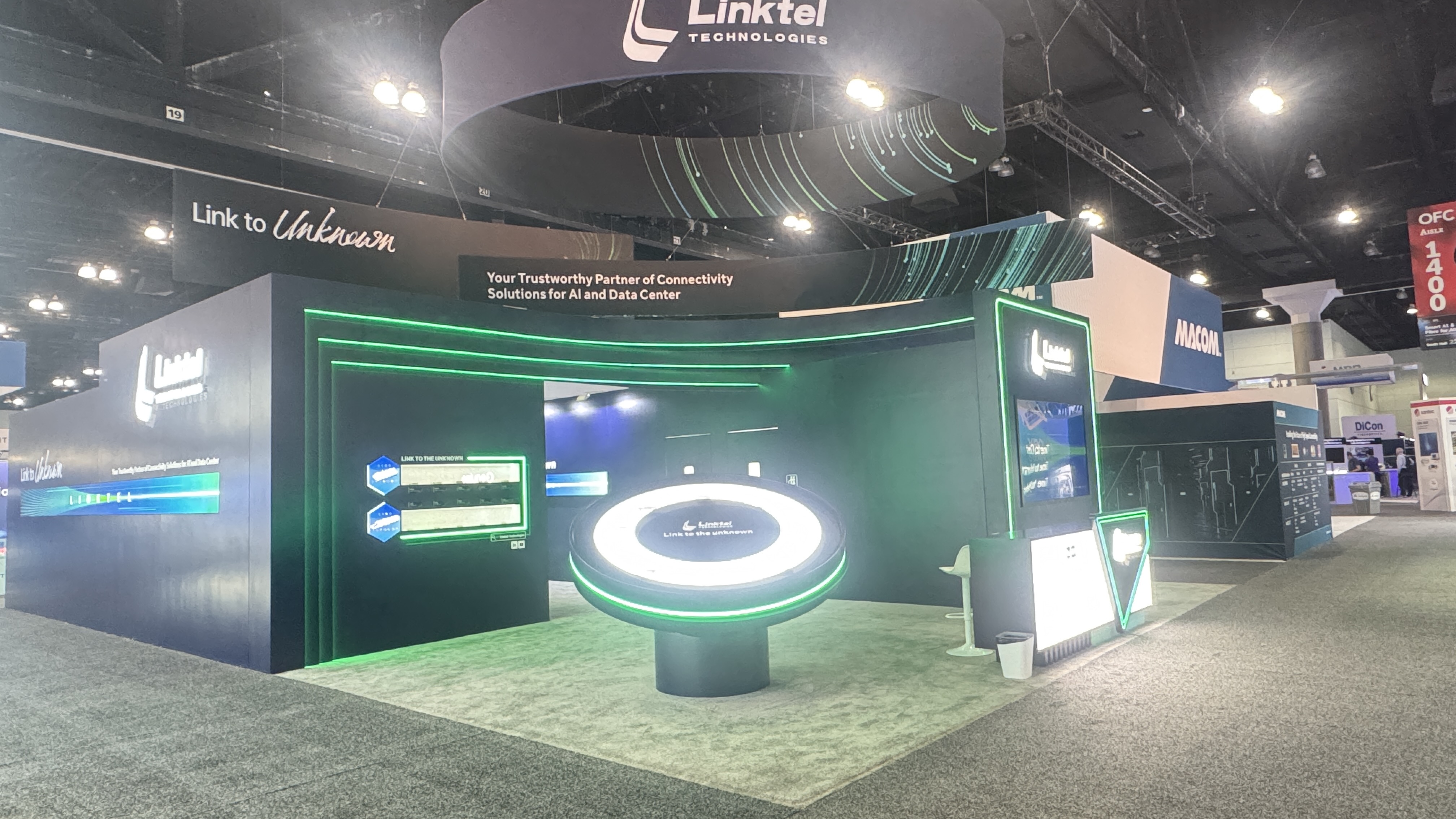 Linktel Technologies stand at OFC