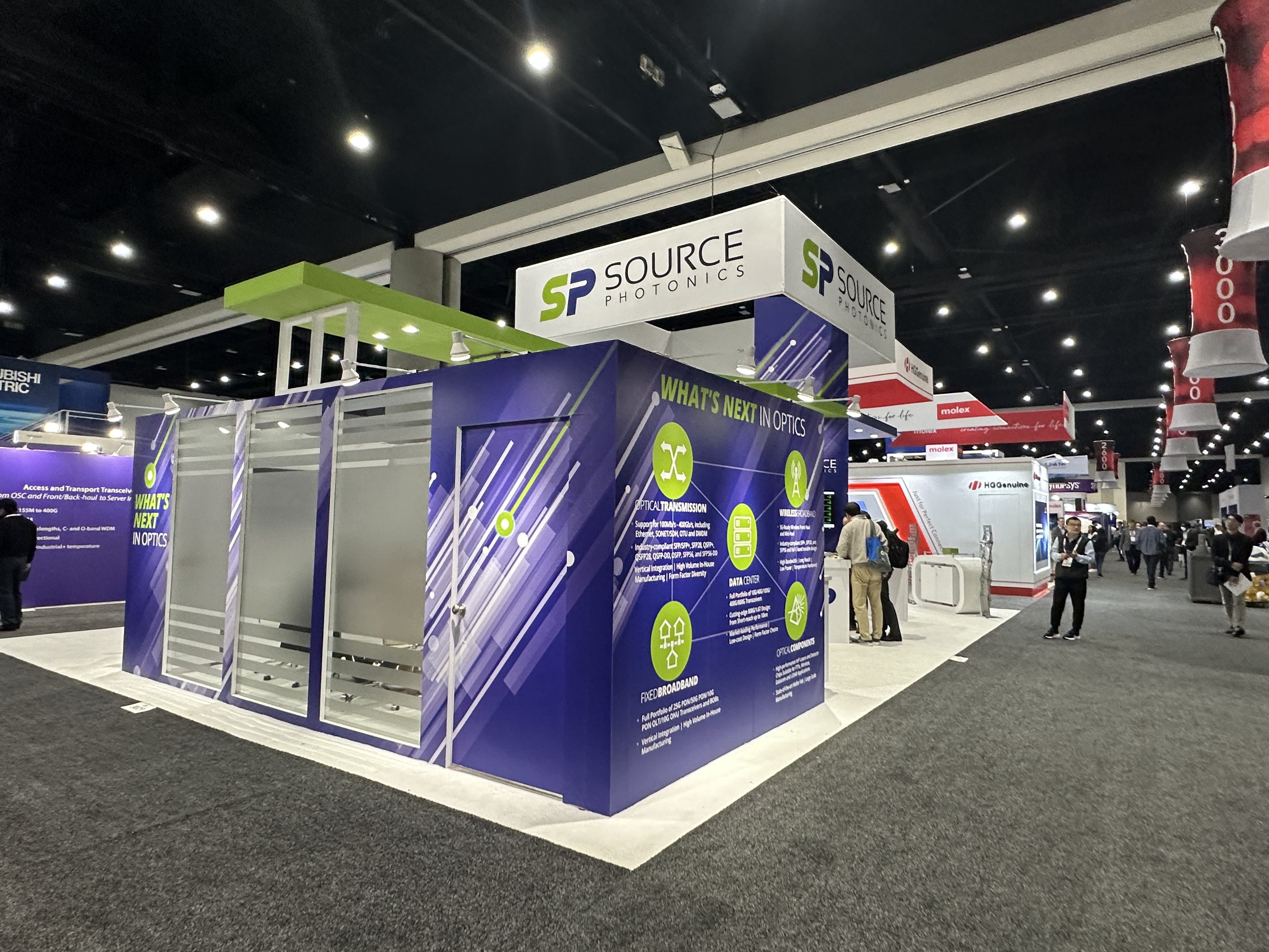 Source Photonics stand at OFC