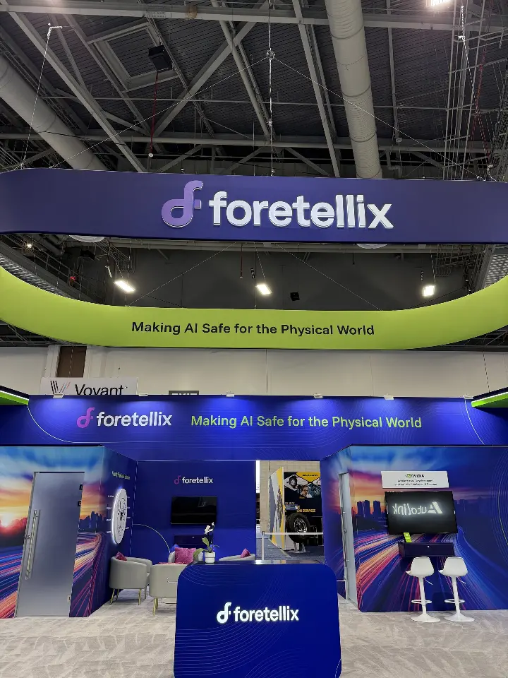 Head-on front view of the Foretellix fascia, counter and demo screens