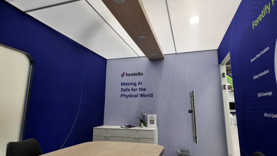 Closer view of the tagline wall inside the meeting room