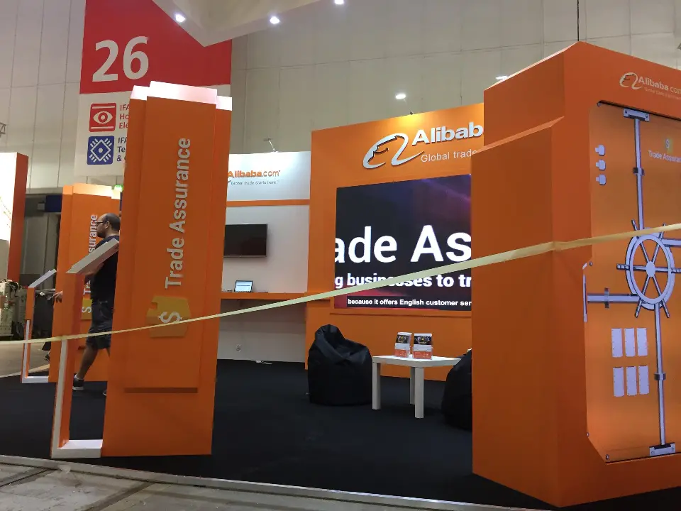 Close view of an orange Trade Assurance door with dial details