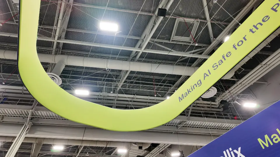 Underside of the lime-green ring carrying the tagline