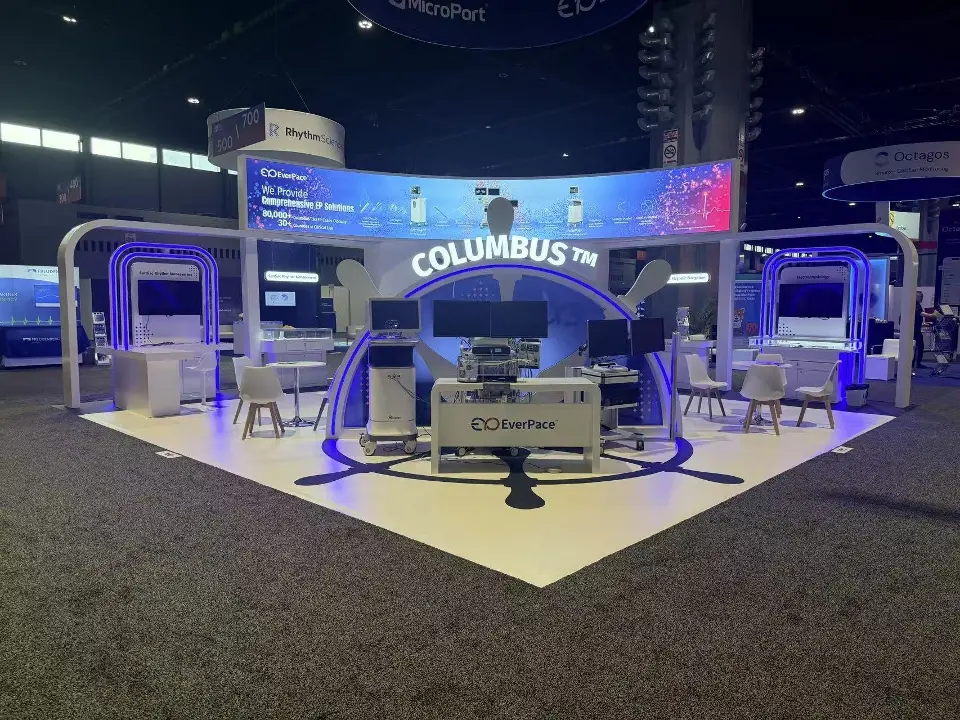Front view of the COLUMBUS ship-wheel graphic with equipment and EverPace counter