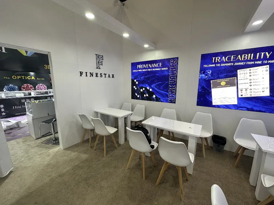 Meeting room with Finestar wall lettering and backlit traceability panels